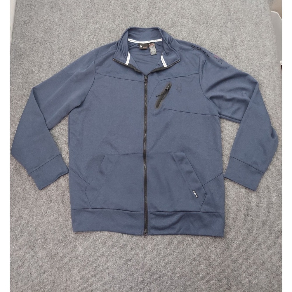 Spyder Active Jacket Mens XL Blue Tech Full Zip Proweb Performance Outdoor